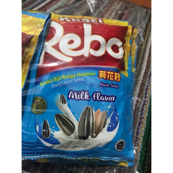 Jual Kuaci Rebo Rasa Susu Sachet - 1 renceng isi 10 pcs | Shopee Indonesia