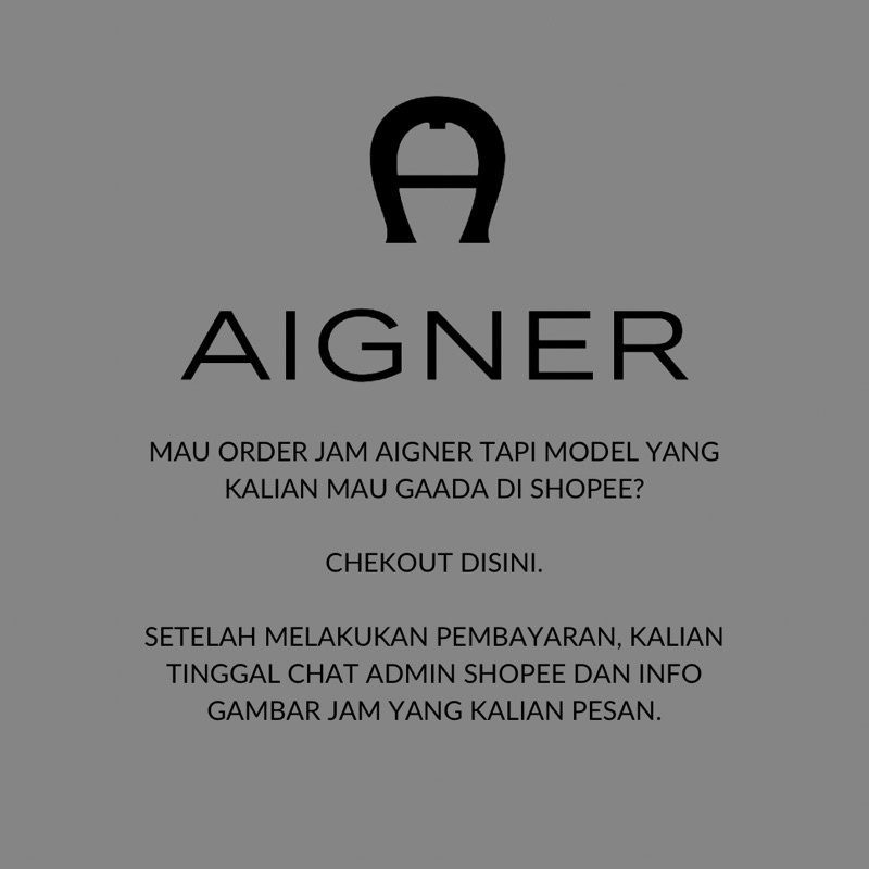 Jual Aigner Jam Original Sale Shopee Indonesia