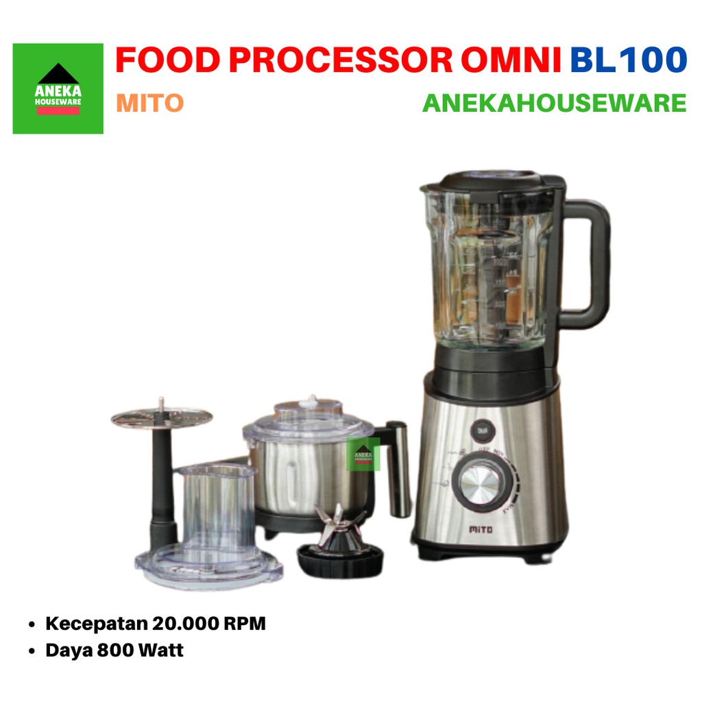 Jual Blender Food Processor Chopper BL100 Omni Blade Mito | Shopee ...