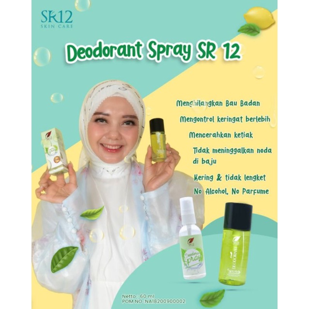 Jual SOLUSI BAU BADAN !!! DEODORANT SPRAY SR12 / DEODORANT SPRAY