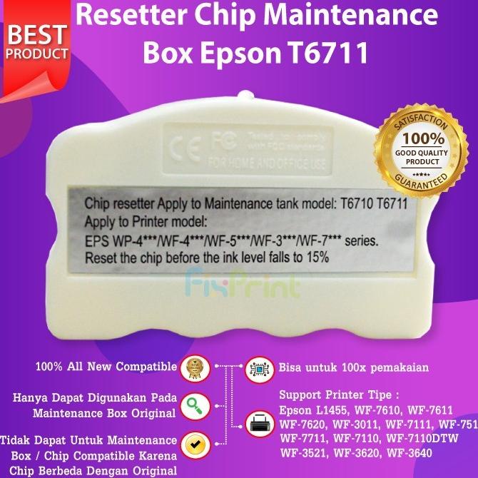 Jual Resetter Original Chip Maintenance Box T6711 Epson L1455 Wf7611 Wf7610 Shopee Indonesia 4173