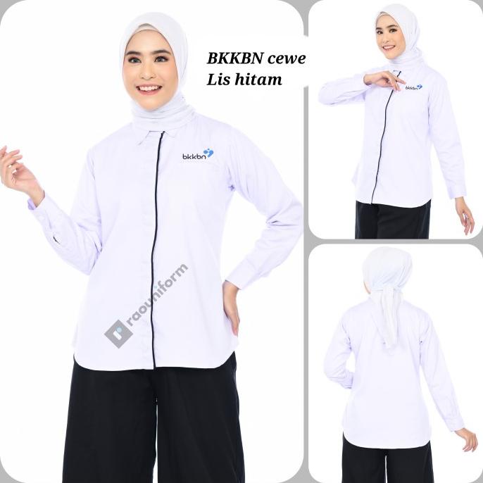 Jual B 001 Baju Kerja Kantor Bkkbn/Kemeja Putih Bkkbn/Seragam Dinas ...