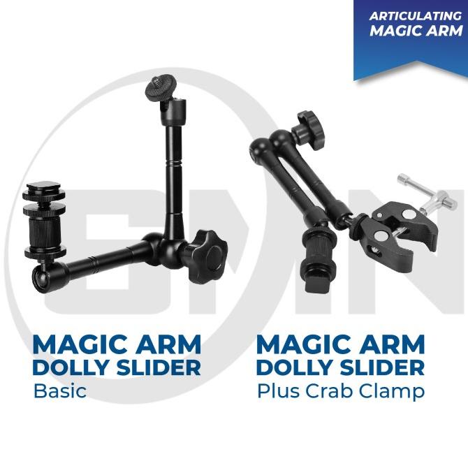 Jual Magic Arm dolly slider for Flash DLSR LED Mirrorless Articulating