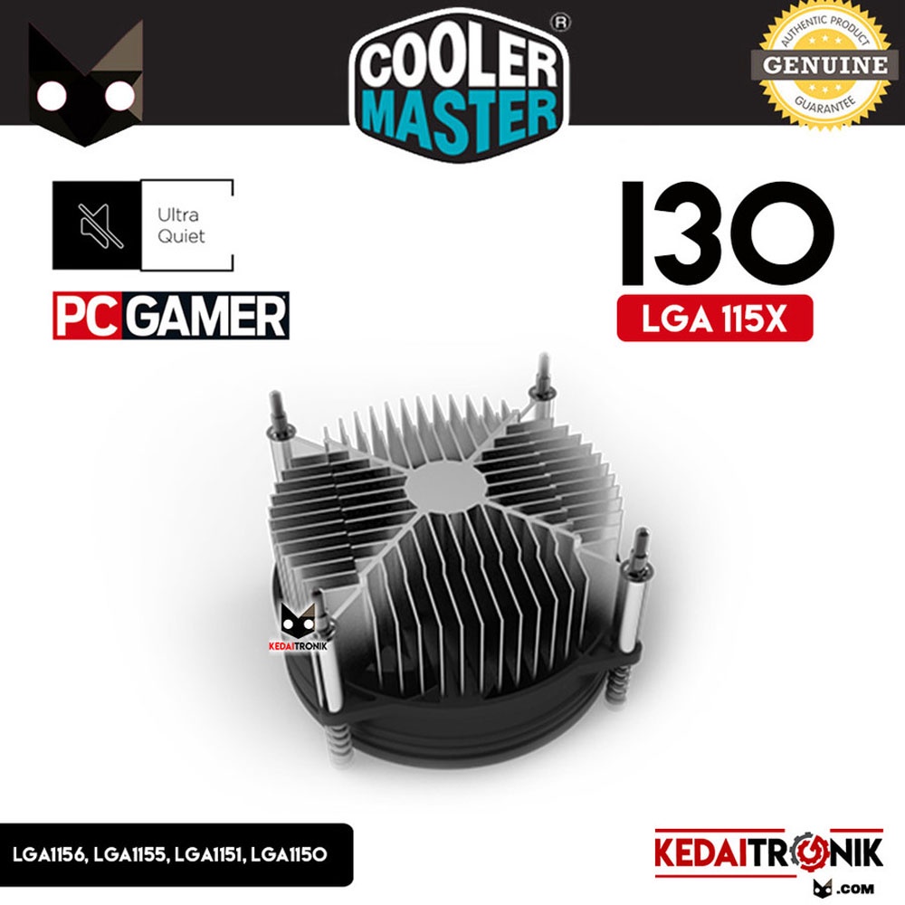 Jual Original Cooler Master i30 Fan Processor Intel LGA 1156 1155 1151 ...
