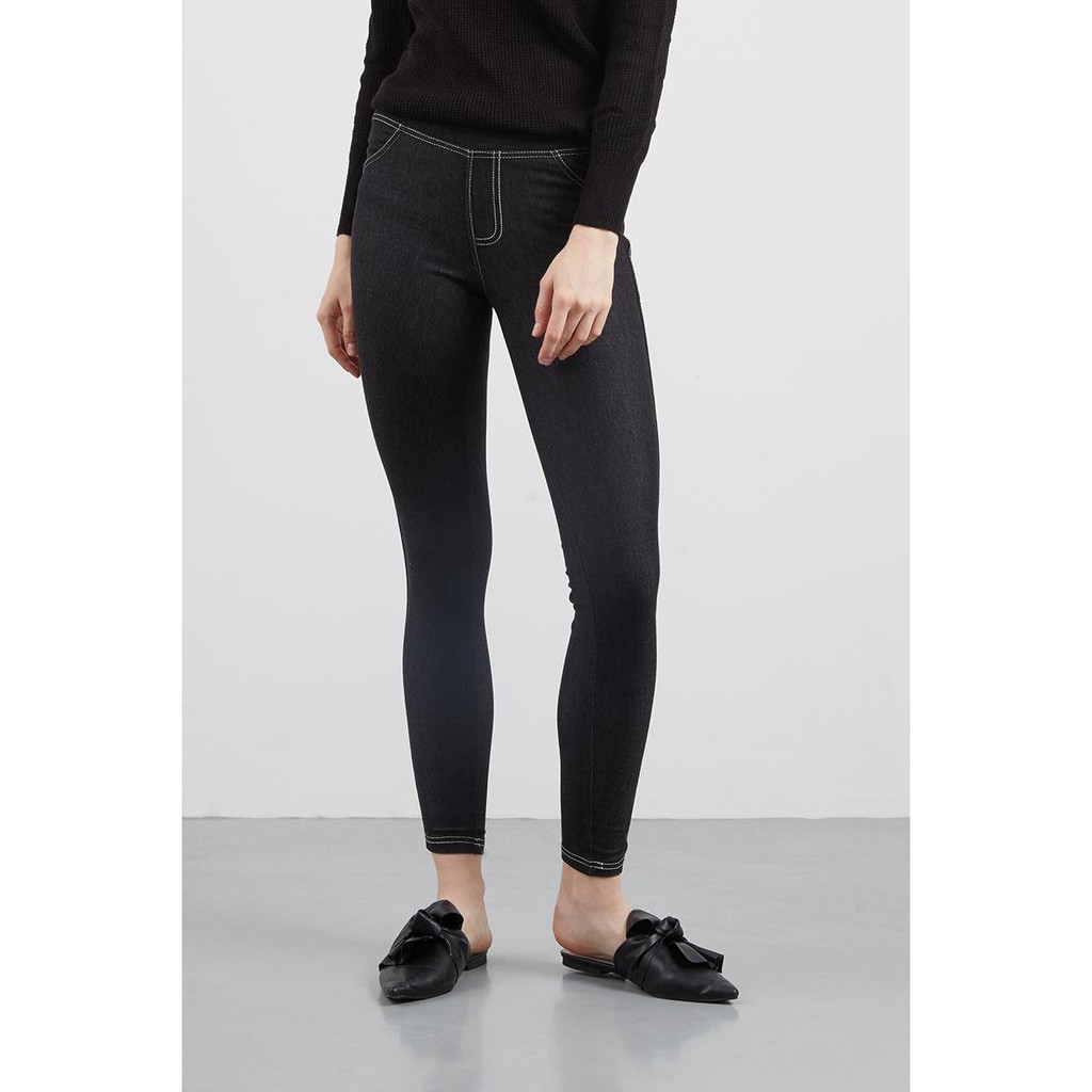 Jual Point One BLACK Denim Premium Jegging New 297961-Legging | Shopee ...