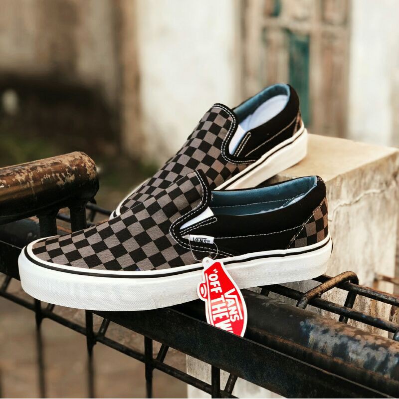 Jual Vans Checkerboard Pewter ORIGINAL GLOBAL Shopee Indonesia