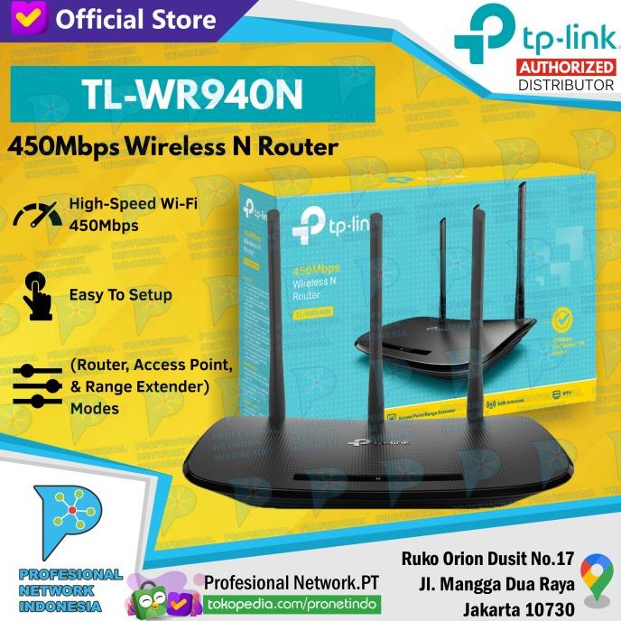 Jual TP-LINK 450Mbps Wireless N Router TL-WR940N | Shopee Indonesia