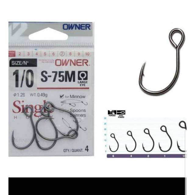 Owner S-75M Single Hook