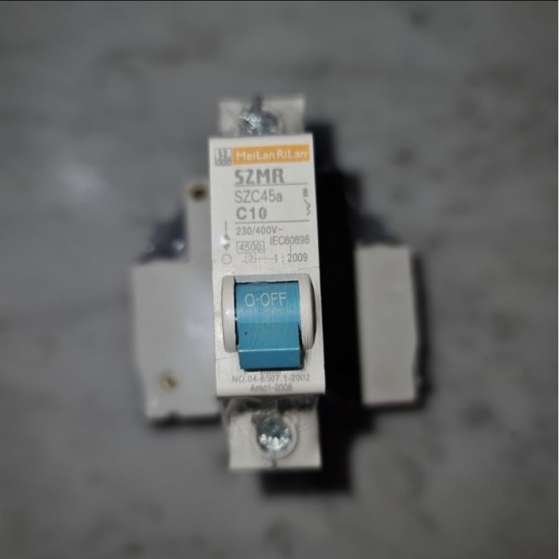 Jual MCB SZMR MeiLan RiLan 10A/ 10Ampere 1 Phase/ 1 Pas SNI Standar PLN ...