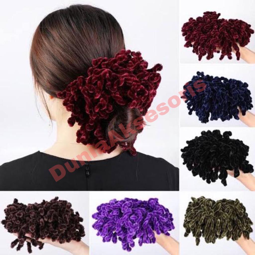 Jual Ikat Rambut Ubur Ubur Kunciran Cendol Cepolan Hijab Scrunchie Shopee Indonesia 