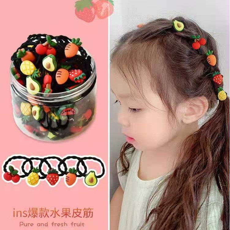 Jual Flower Aksesoris Rambut Bayi Jepit Rambut/Ikat Rambut Anak karet buah Lucu Karet Rambut Unik/Fruits | Shopee Indonesia