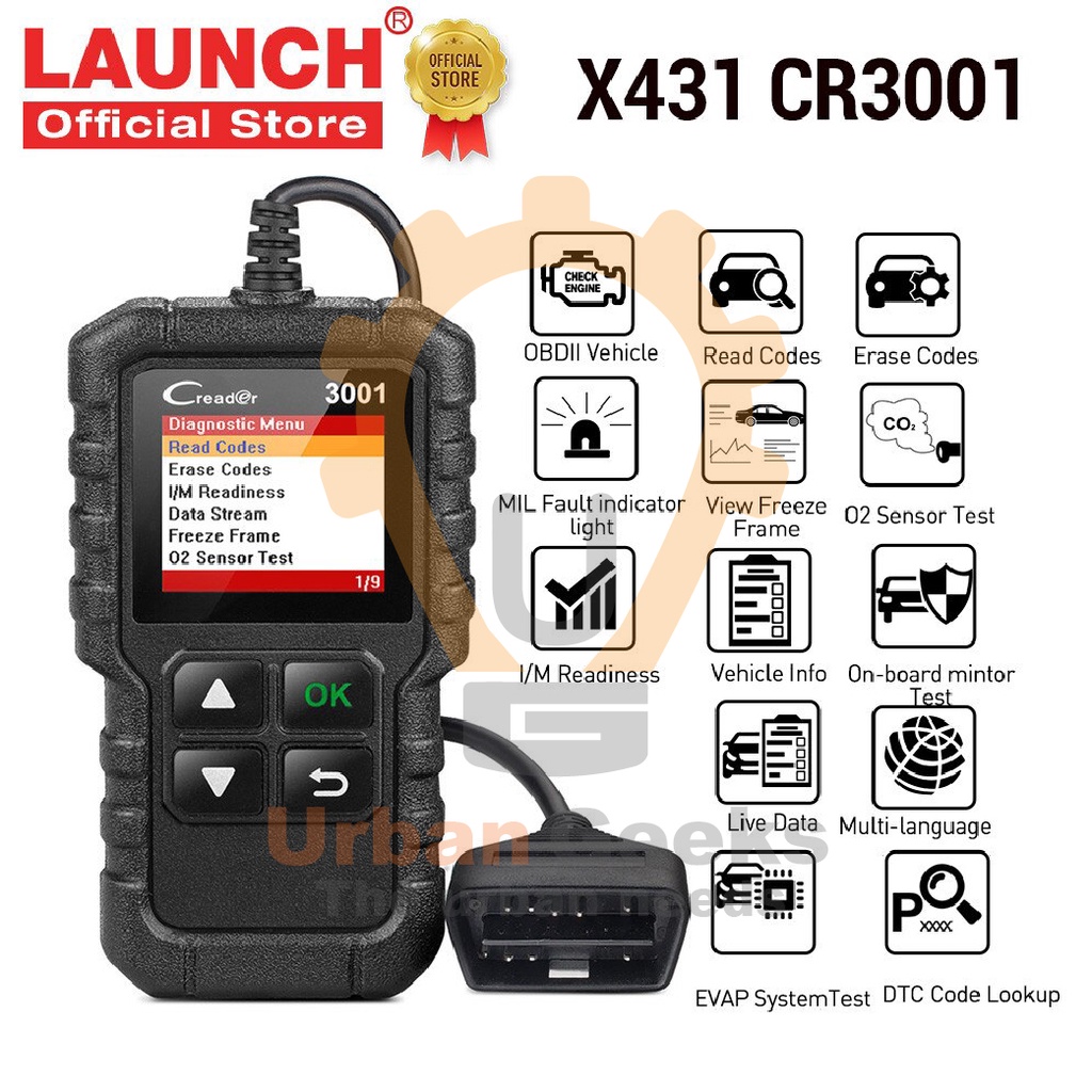 Jual LAUNCH Creader 3001 Full OBD2 OBDII Code Reader Scan Tools ...