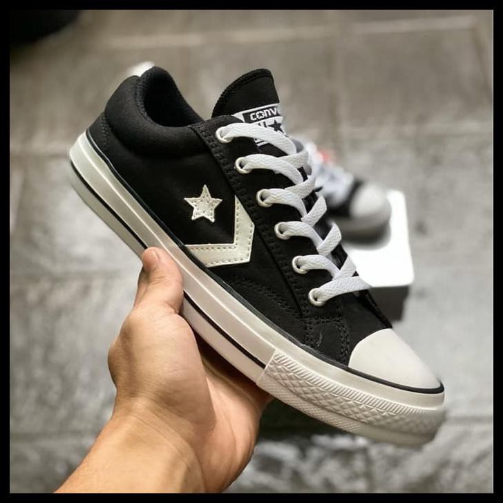 Jual PRODUK MURAH CONVERSE ONE STAR PLAYER OX BLACK WHITE PREMIUM