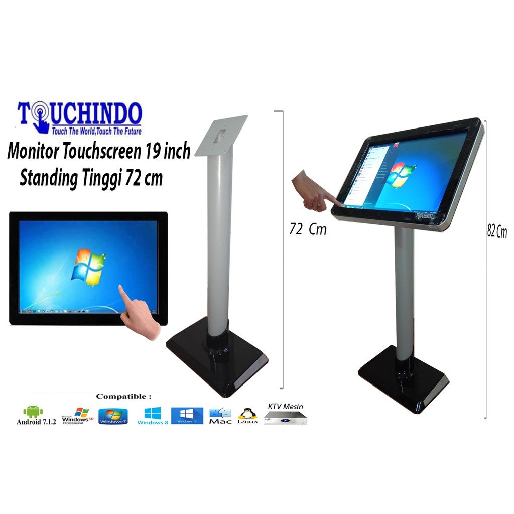 Jual Monitor Touchscreen 19 inch Standing Tinggi Stainless (FB19TCD ...