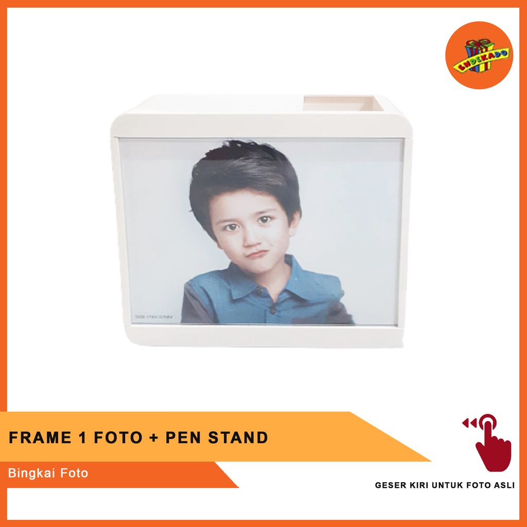 Jual Makassar Frame Penstand Polos 1 Bingkai Foto Tempat Pulpen