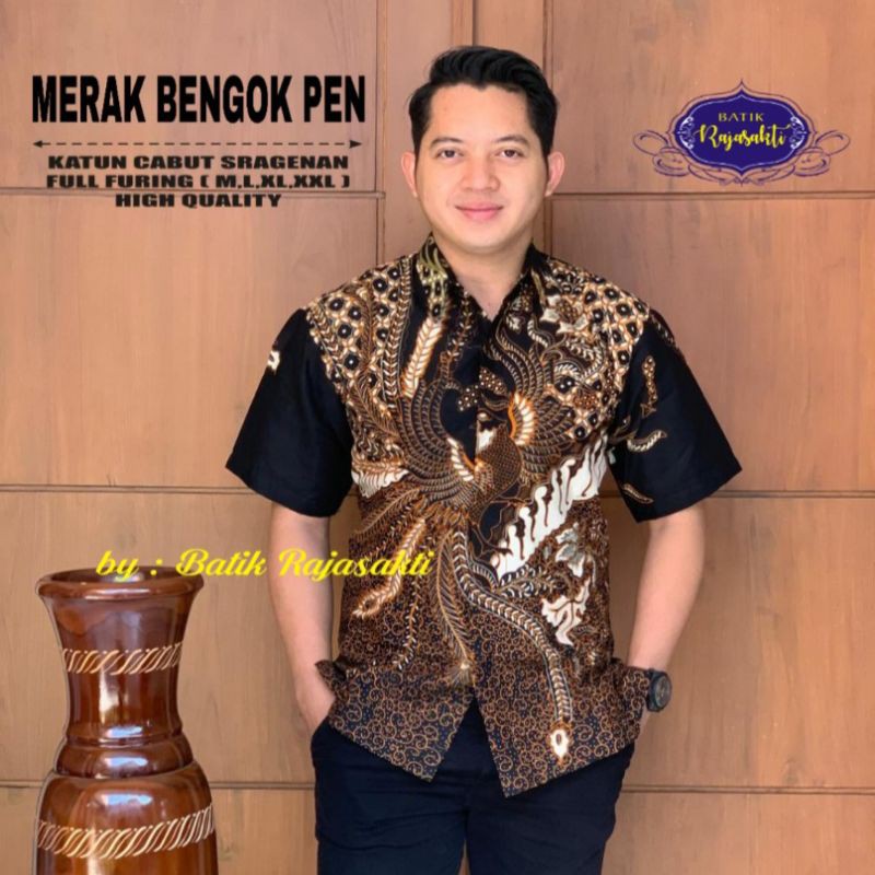 Jual Baju Batik Pria Lengan Pendek.baju Batik Pria Keren.baju Batik ...