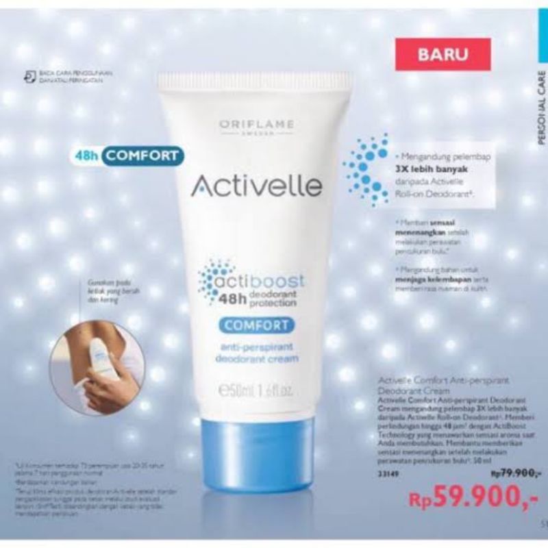 Jual Activelle Comfort Antiperspirant Deodorant Cream Shopee Indonesia
