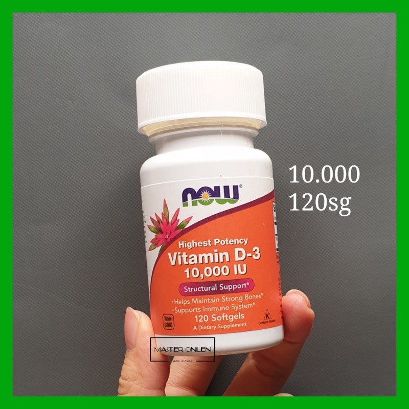 Jual Now Vitamin D3 10000 iu 120 softgel D 3 10000iu Vit d-3 10.000 ...