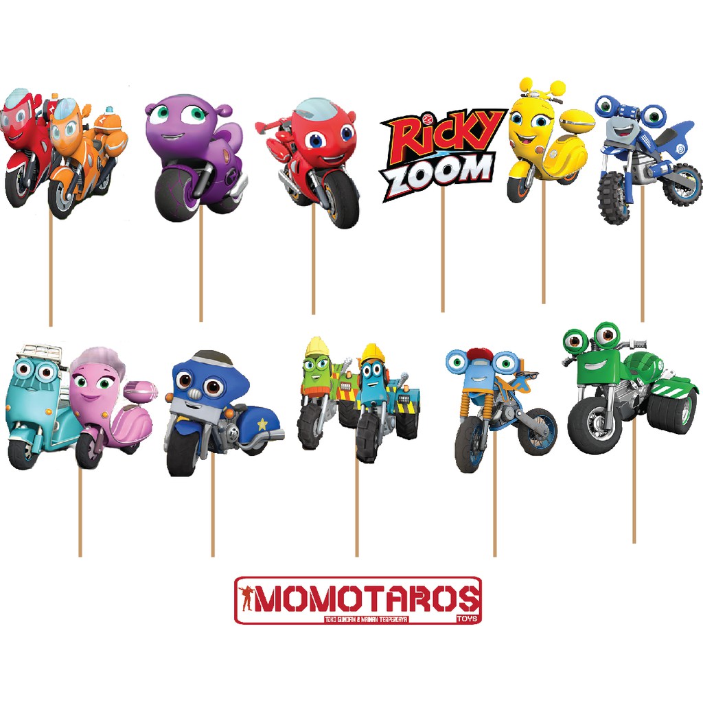 Jual Topper cake Ricky zoom and friends set | Shopee Indonesia