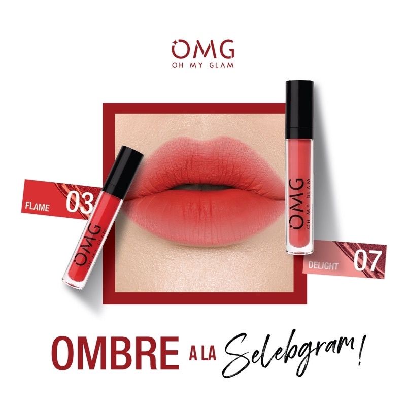 Jual OMG Oh My Glam Matte Kiss Lip Cream 3.5g ( Lipstick Lipstik ...