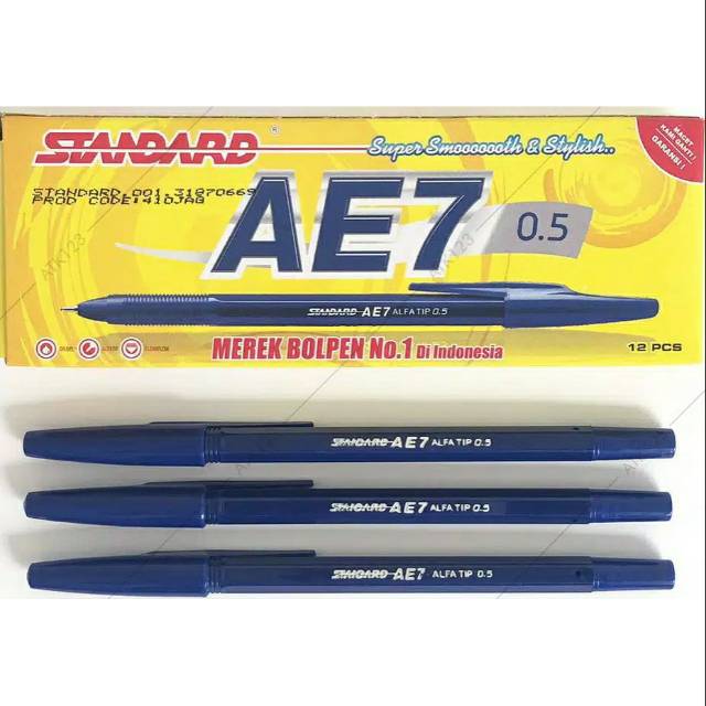 Jual Pulpen Standard AE7 Biru | Shopee Indonesia