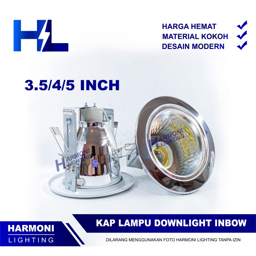 Jual Kap Lampu Downlight Inch Fitting Bohlam E Ulir Standar