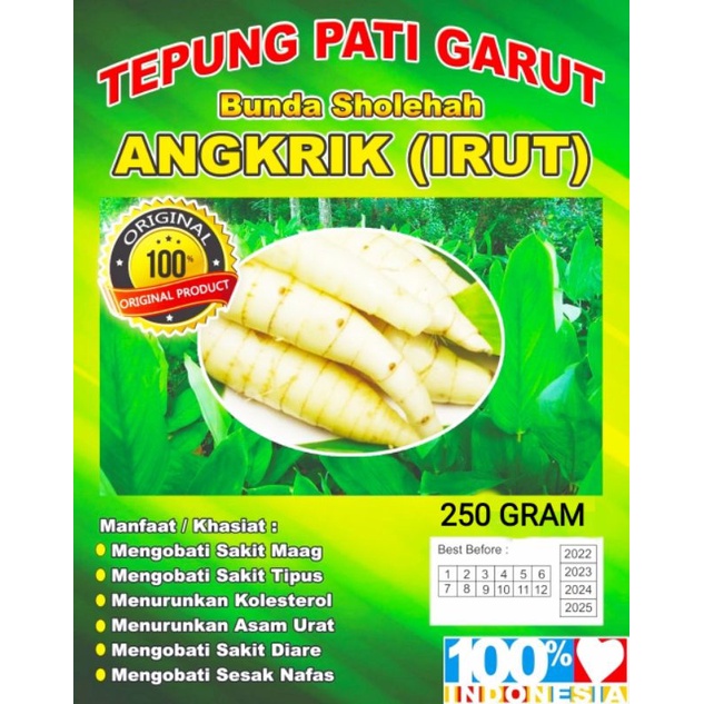 Jual TEPUNG IRUT ASAM LAMBUNG TEPUNG PATI ANGKRIK arrowot 250 gr ...