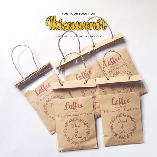 Jual Souvenir Kopi Sachet/100 Kopi Asli Shopee Indonesia