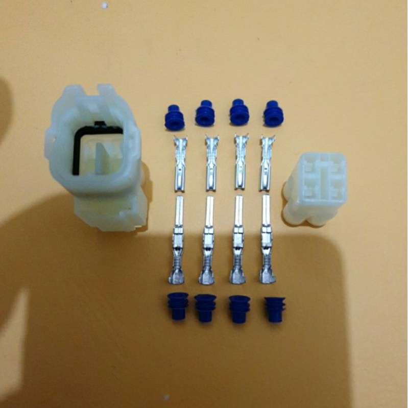 Jual soket socket dlc male + female honda & kawasaki 4 pin | Shopee ...