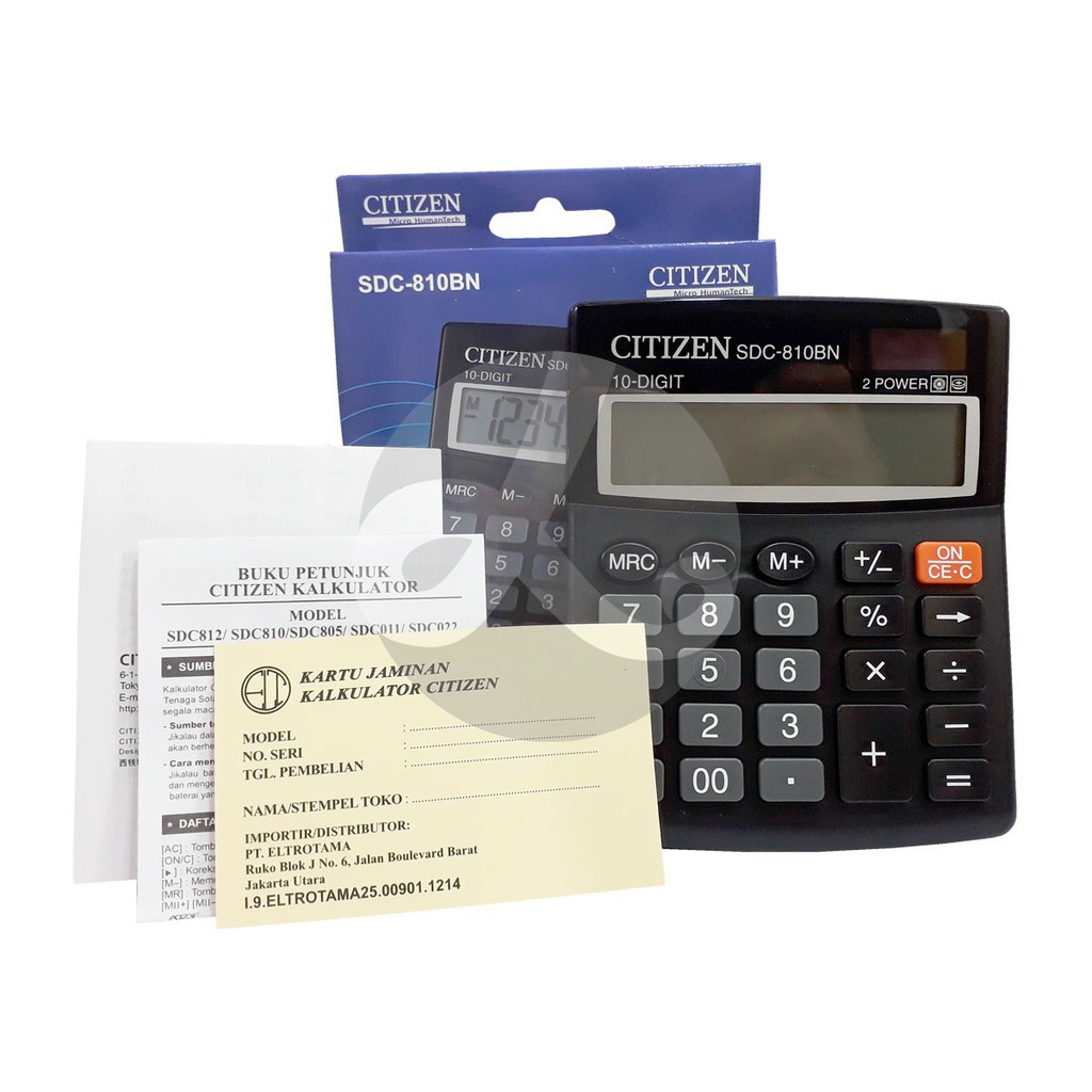 Jual Calculator Kalkulator Citizen Sdc Bn Nr Dekstop Calculator