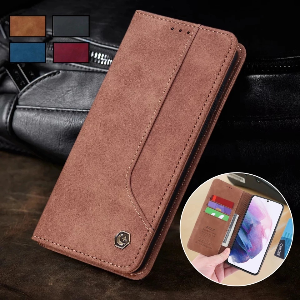 Custodia Flip Pelle Con Portafoglio Per Oppo A91 / F15 / Reno 3 | Viola, Con Supporto E Magnete - 2