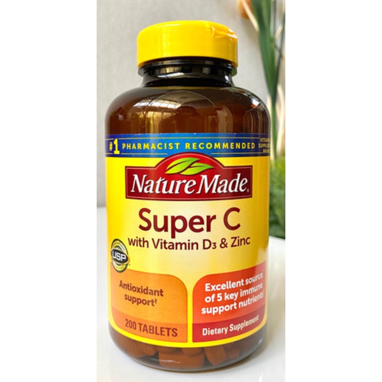 Jual Nature Made Super C With Vitamin D3 & Zinc Antioxidant support