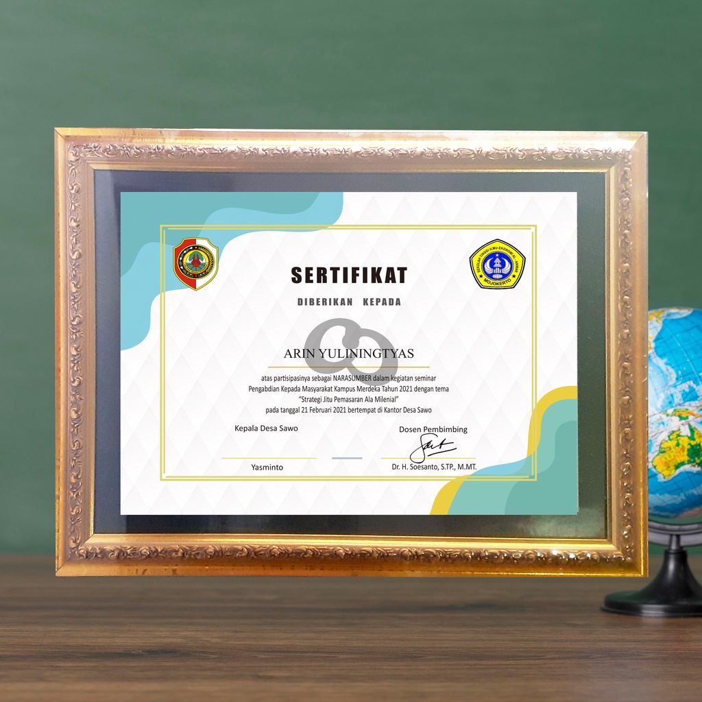 Jual A4 / 10rs BINGKAI PIAGAM / SERTIFIKAT / PIGURA DINDING / BINGKAI