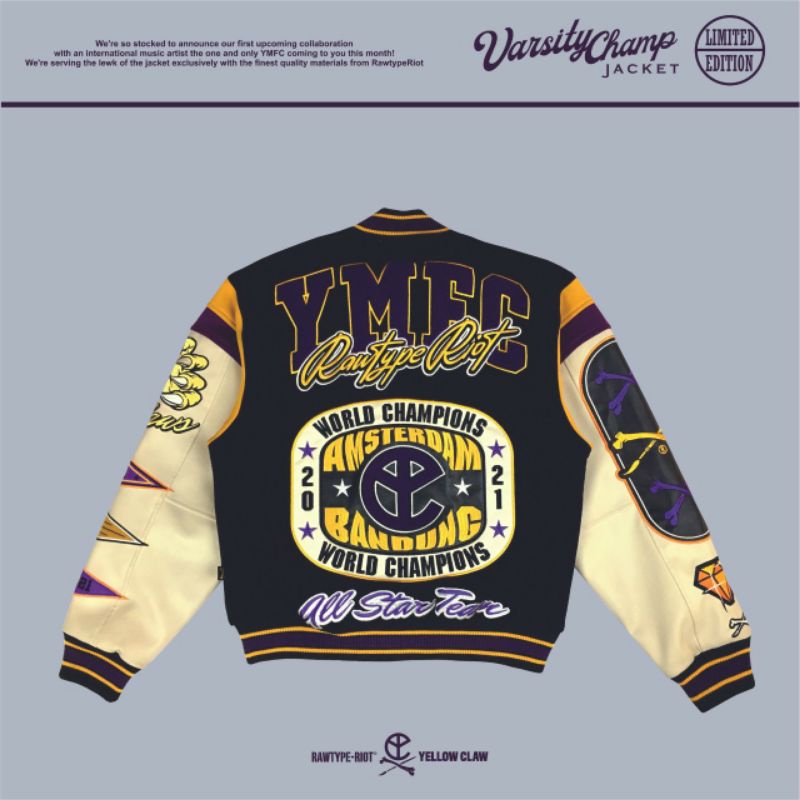 Jual RAWTYPE RIOT VARSITY CHAMP | RTR X YELLOW CLAW | Size M