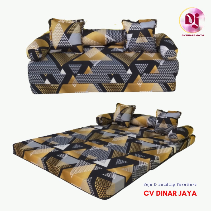 Jual Sofa Bed Kasur Lipat Kursi Duduk Busa Super YELLOW Sofabed ...