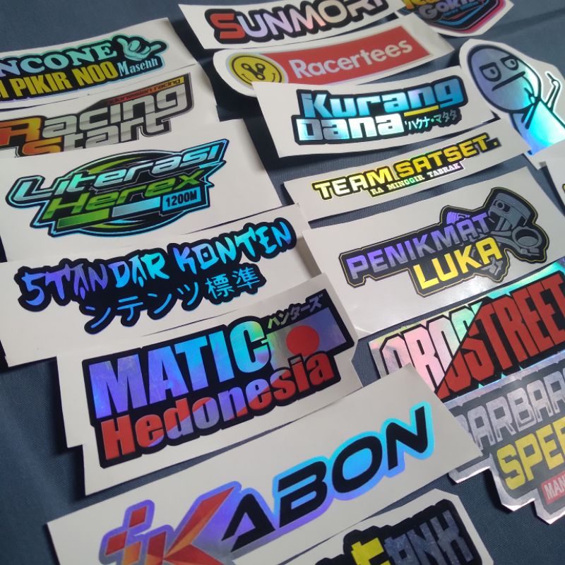 Jual BISA CUSTOM DESAIN Stiker Motor Racing Stiker Nama Hologram Anti ...