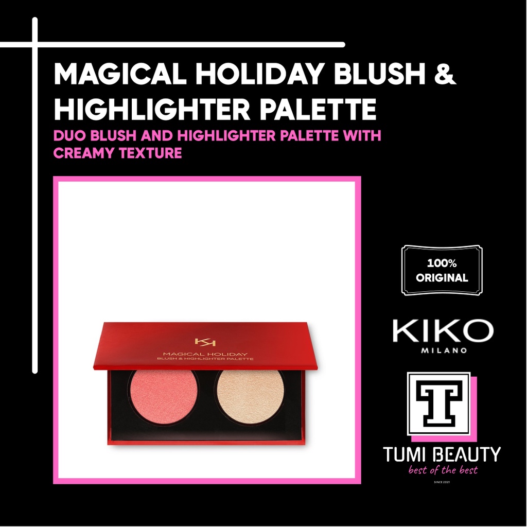 Jual Kiko Milano Magical Holiday Blush & Highlighter Palette (Made in