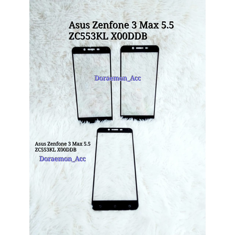 Tempered Glass Full Warna Black Asus Zenfone 3Max5.5 ZC553KL X00DDB /  Zenfone 3Max5.2 ZC520TL X008 X008DA