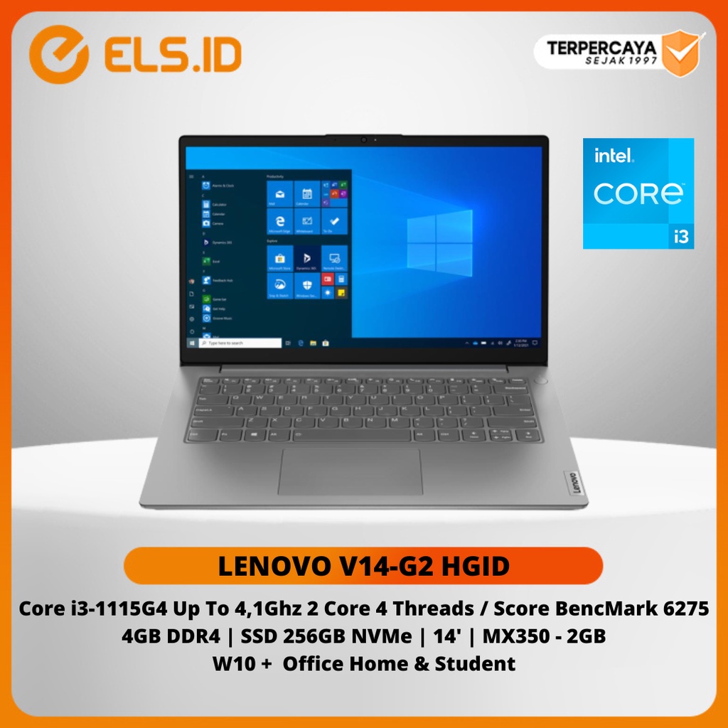 Jual Laptop Lenovo V14 G2 Hgid Intel Core I3 1115g4 4gb 256gb Mx350 2gb W10 Ohs Shopee Indonesia