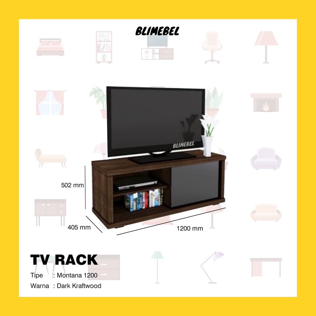 Jual Rak TV LCD/Meja TV Modern/TV Rack seri MONTANA 1200 - GARVANI ...