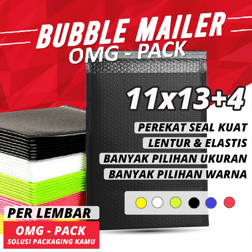 Jual Bubble Polymailer Premium 25x30 4 Plastik Mailer Warna Tebal Kantong Poly Bubble Wrap 0382