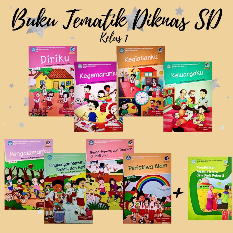 Jual Buku Tematik SD / MI Kelas 1 Tema 1 , 2 , 3 , 4 , 5 , 6 , 7 , 8 ...