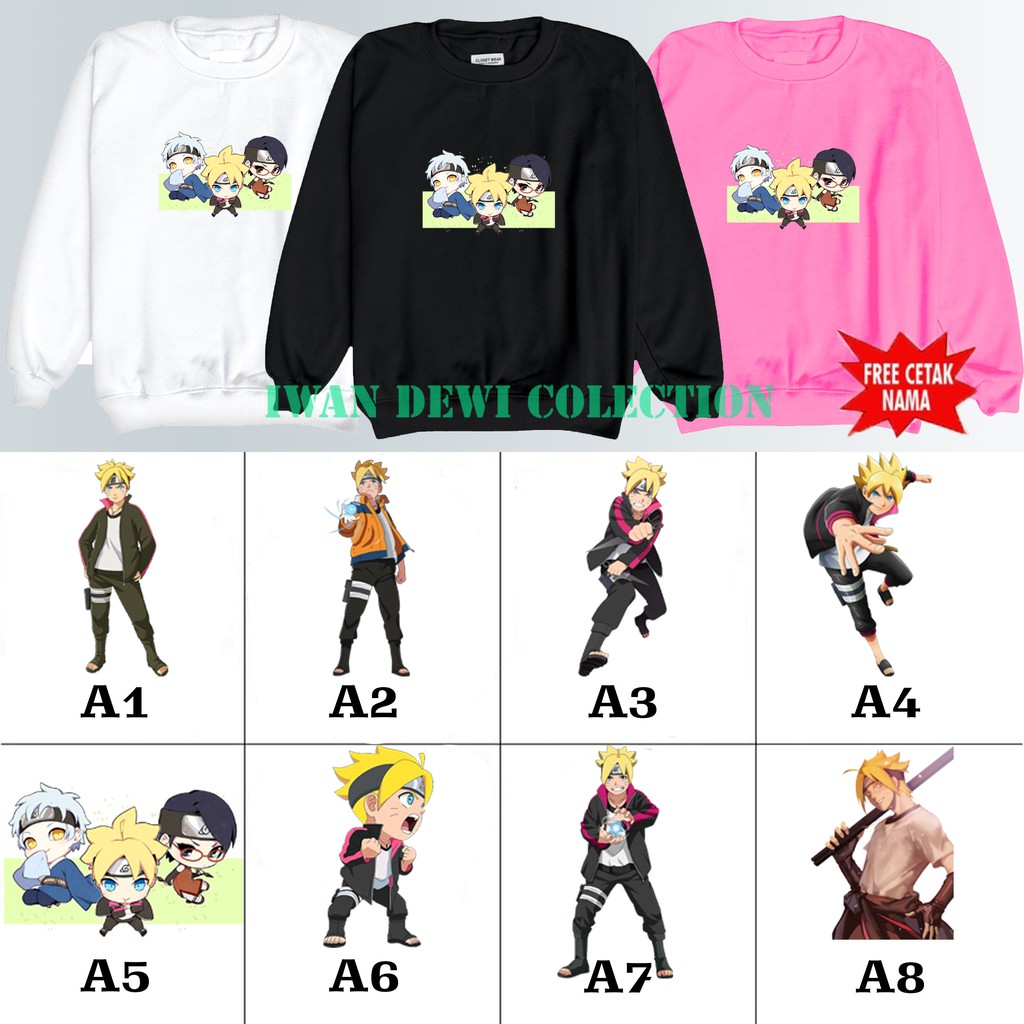 Jual Sweater switer sweter anak Boruto naruto anak cowok laki laki