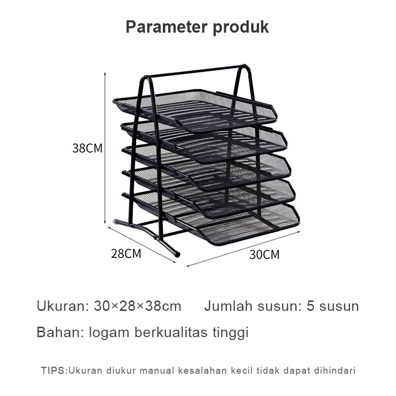 Jual Rak Kertas Dokumen Surat 5 Susun Paper Document Letter Tray Tier ...