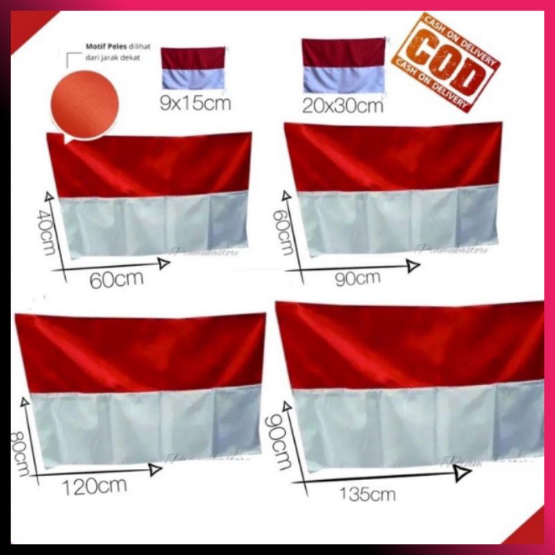 Jual Bendera Kain Merah Putih Bendera Merah Putih Satin Bendera ...