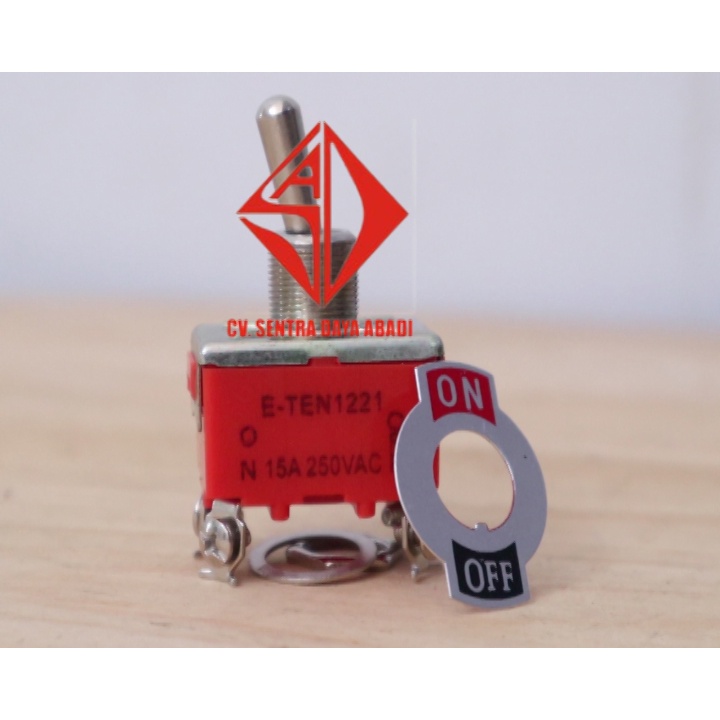 Jual TOGGEL SWITCH ON-OFF 4 kaki 15a/saklar toggle on-off 4 kaki 15a ...