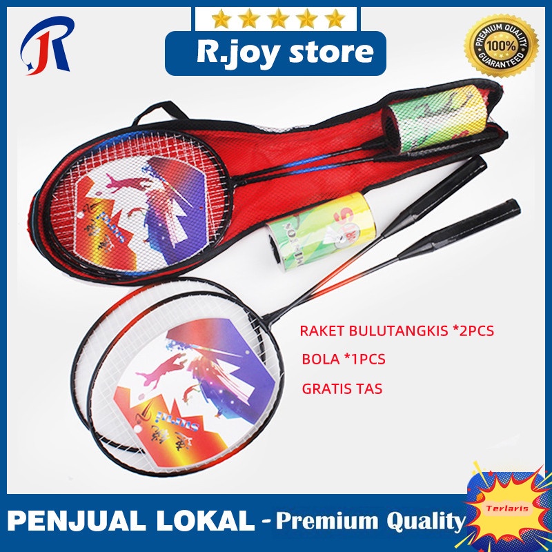 Jual R.joy Badminton Racket Set!!! Untuk pemula , Set Raket Bulutangkis ...