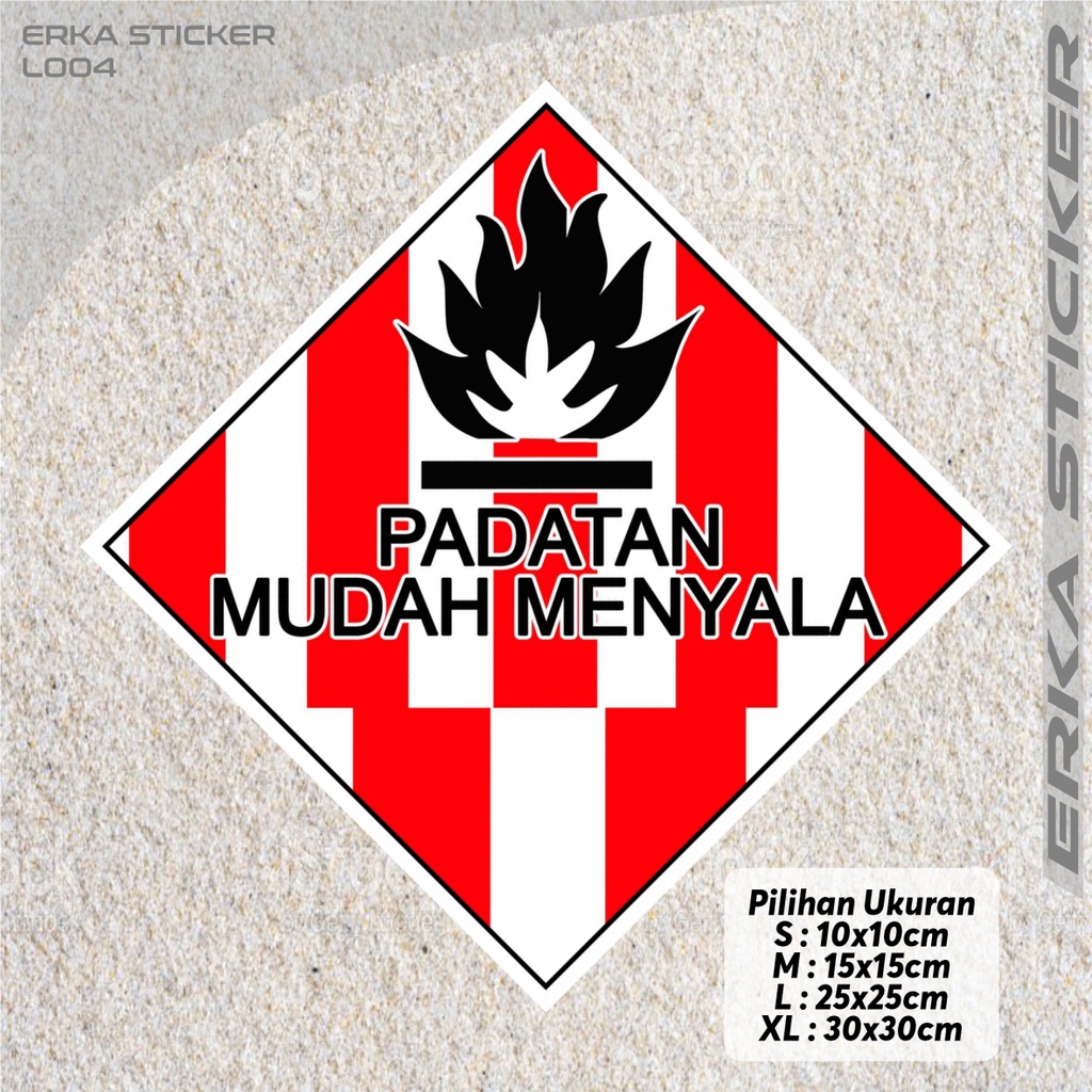 Jual L Sticker Stiker K Label Simbol B Padatan Mudah Menyala