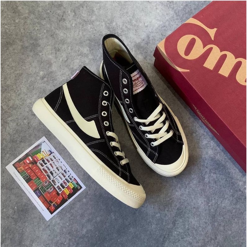 Jual [100% Original] Sepatu Compass Gazelle High Hi Black black / Black ...