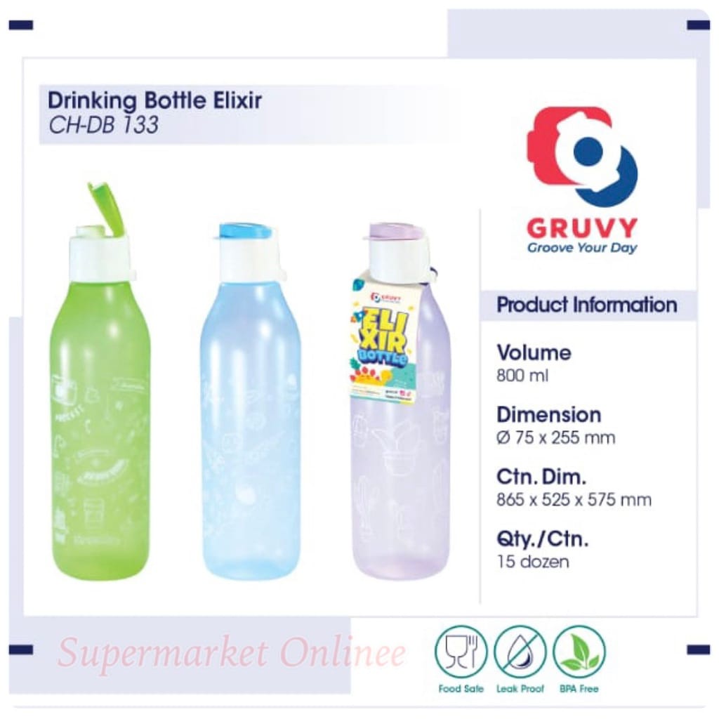 Jual Botol Minum Anak Elixir 800ml / Wadah Minum Anak Elixir 800 ml ...